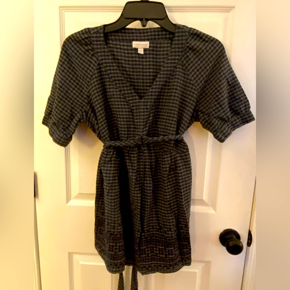 V neck short sleeve tunic maternity top